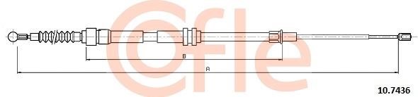 Cofle 92.10.7436 Cable Pull, parking brake 92107436: Buy near me at 2407.PL in Poland at an Affordable price!