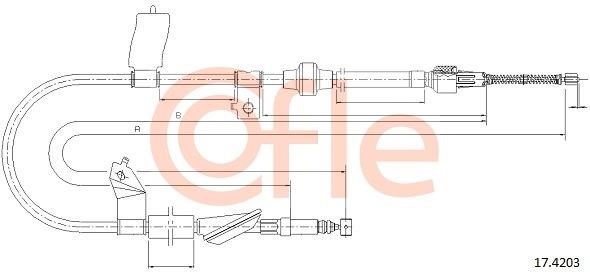Cofle 92.17.4203 Трос гальма стоянки 92174203: Приваблива ціна - Купити у Польщі на 2407.PL!