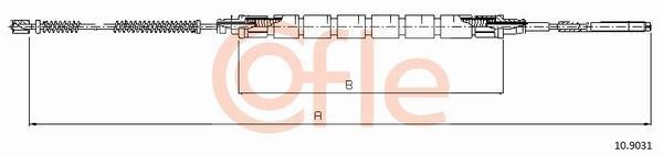 Cofle 92.10.9031 Cable Pull, parking brake 92109031: Buy near me in Poland at 2407.PL - Good price!