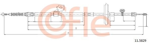 Cofle 92.11.5829 Трос стояночного тормоза 92115829: Отличная цена - Купить в Польше на 2407.PL!