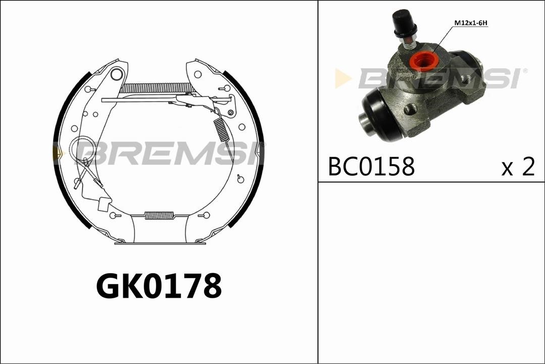 Bremsi GK0178 Колодки тормозные барабанные, комплект GK0178: Отличная цена - Купить в Польше на 2407.PL!