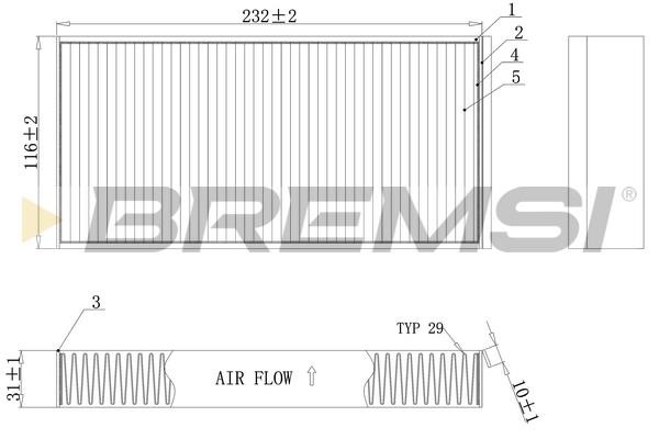 Bremsi FC0914C Filter, interior air FC0914C: Buy near me in Poland at 2407.PL - Good price!