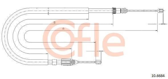 Cofle 92.10.6684 Cable Pull, parking brake 92106684: Buy near me in Poland at 2407.PL - Good price!