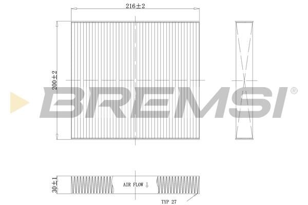 Bremsi FC1341C Filter, interior air FC1341C: Buy near me in Poland at 2407.PL - Good price!