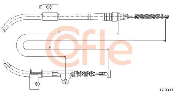 Cofle 92.17.0333 Cable Pull, parking brake 92170333: Buy near me in Poland at 2407.PL - Good price!