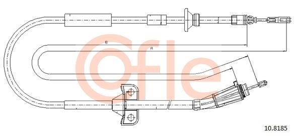 Cofle 92.10.8185 Cable Pull, parking brake 92108185: Buy near me in Poland at 2407.PL - Good price!