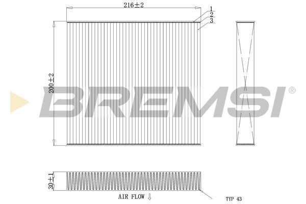 Bremsi FC0855 Filter, interior air FC0855: Buy near me in Poland at 2407.PL - Good price!