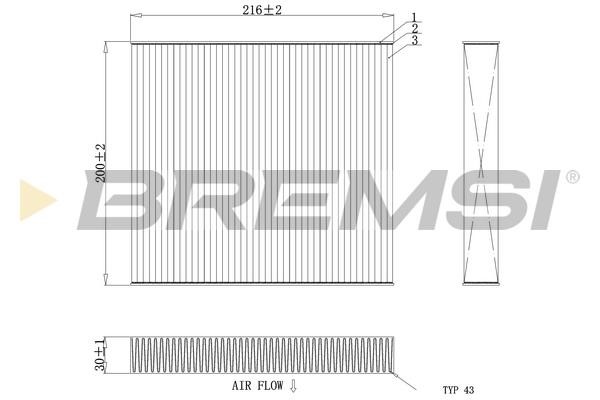 Bremsi FC0855 Filter, interior air FC0855: Buy near me at 2407.PL in Poland at an Affordable price!