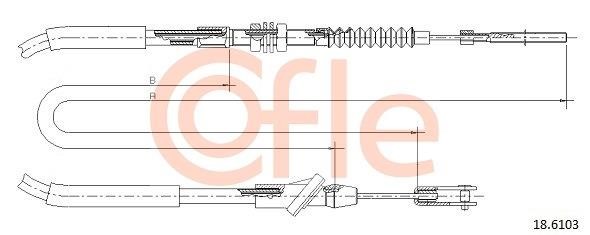 Cofle 92.18.6103 Cable Pull, clutch control 92186103: Buy near me in Poland at 2407.PL - Good price!