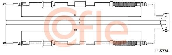 Cofle 92.11.5774 Cable Pull, parking brake 92115774: Buy near me in Poland at 2407.PL - Good price!