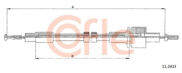 Cofle 92.11.2433 Cable Pull, clutch control 92112433: Buy near me in Poland at 2407.PL - Good price!