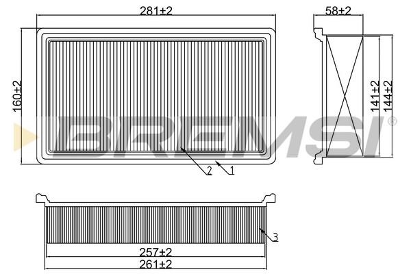 Bremsi FA2099 Air filter FA2099: Buy near me at 2407.PL in Poland at an Affordable price!