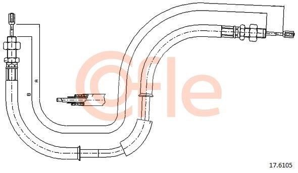 Cofle 92.17.6105 Linka hamulca tył 92176105: Dobra cena w Polsce na 2407.PL - Kup Teraz!