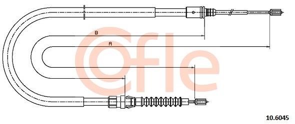 Cofle 92.10.6045 Cable Pull, parking brake 92106045: Buy near me in Poland at 2407.PL - Good price!