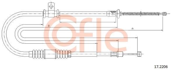 Cofle 92.17.2206 Cable Pull, parking brake 92172206: Buy near me in Poland at 2407.PL - Good price!