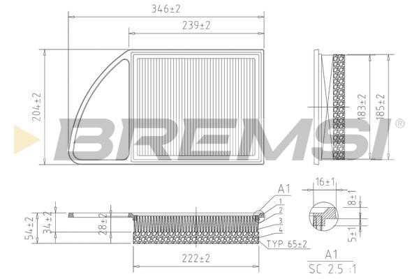 Bremsi FA0216 Воздушный фильтр FA0216: Отличная цена - Купить в Польше на 2407.PL!