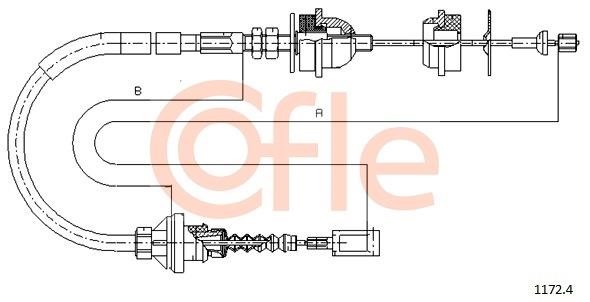 Cofle 92.1172.4 Cable Pull, clutch control 9211724: Buy near me in Poland at 2407.PL - Good price!