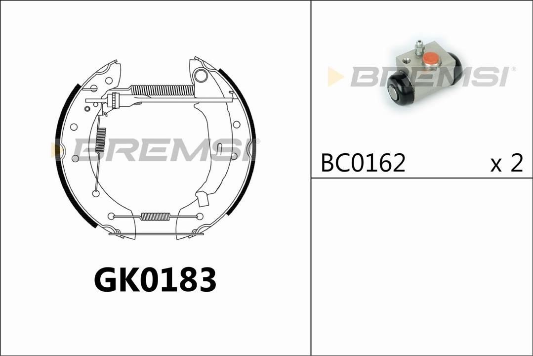 Bremsi GK0183 Колодки тормозные барабанные, комплект GK0183: Отличная цена - Купить в Польше на 2407.PL!
