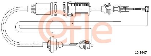 Cofle 92.10.3447 Cable Pull, clutch control 92103447: Buy near me in Poland at 2407.PL - Good price!