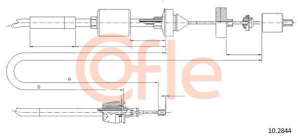 Cofle 92.10.2844 Cable Pull, clutch control 92102844: Buy near me in Poland at 2407.PL - Good price!