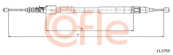 Cofle 92.11.5759 Трос гальма стоянки 92115759: Приваблива ціна - Купити у Польщі на 2407.PL!