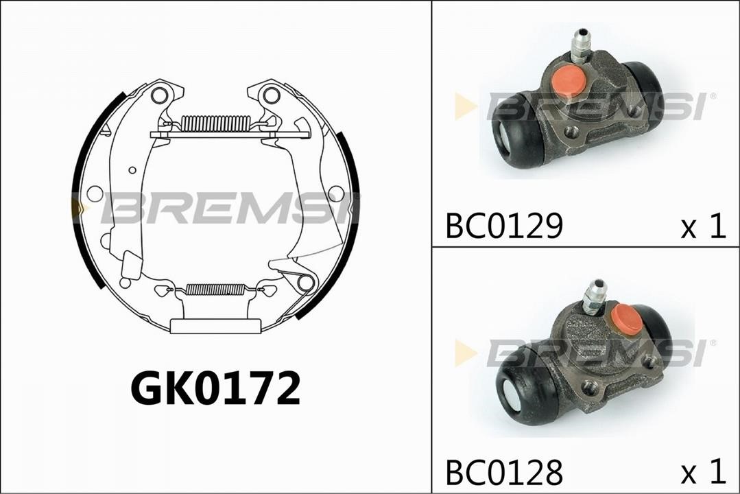 Bremsi GK0172 Колодки тормозные барабанные, комплект GK0172: Отличная цена - Купить в Польше на 2407.PL!