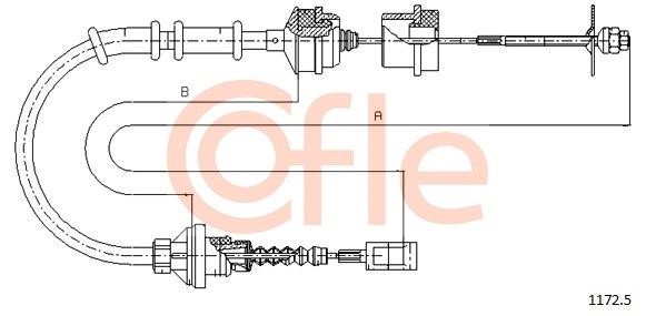 Cofle 92.1172.5 Cable Pull, clutch control 9211725: Buy near me in Poland at 2407.PL - Good price!