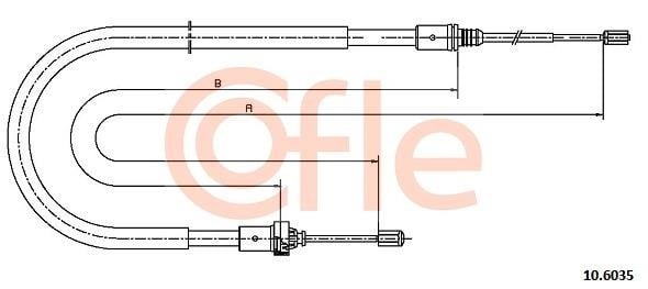 Cofle 92.10.6035 Cable Pull, parking brake 92106035: Buy near me in Poland at 2407.PL - Good price!