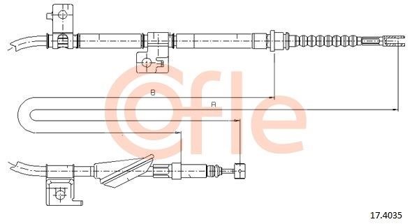 Cofle 92.17.4035 Cable Pull, parking brake 92174035: Buy near me in Poland at 2407.PL - Good price!