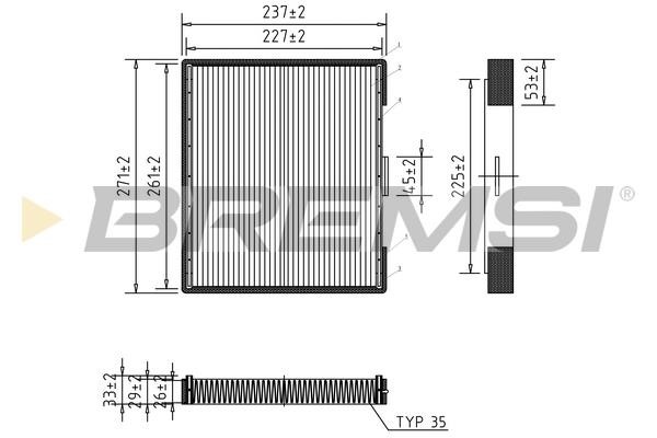 Bremsi FC1527 Filter, Innenraumluft FC1527: Kaufen Sie zu einem guten Preis in Polen bei 2407.PL!