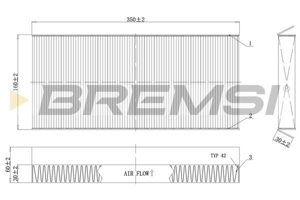 Bremsi FC0480C Filter, interior air FC0480C: Buy near me in Poland at 2407.PL - Good price!