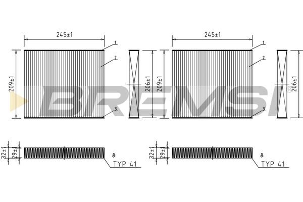 Bremsi FC0931 Filter, interior air FC0931: Buy near me in Poland at 2407.PL - Good price!