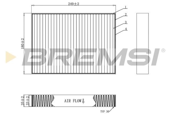 Bremsi FC0457C Filter, interior air FC0457C: Buy near me in Poland at 2407.PL - Good price!