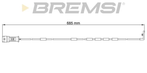 Bremsi WI0558 Warning contact, brake pad wear WI0558: Buy near me in Poland at 2407.PL - Good price!