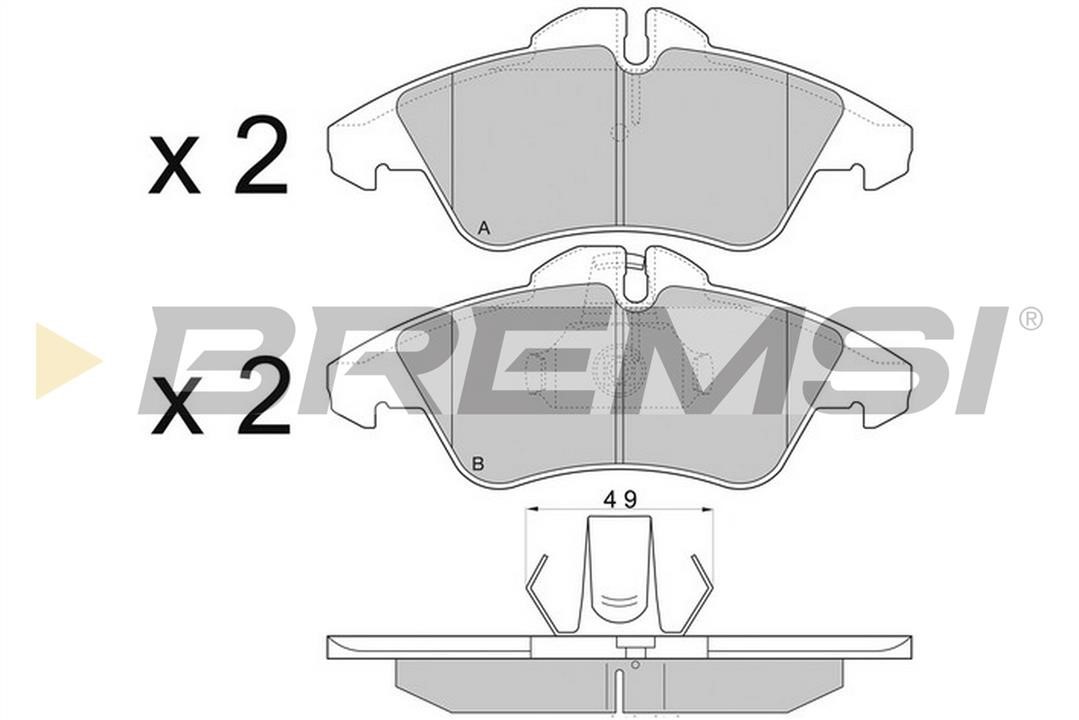 Bremsi BP2687TR Brake Pad Set, disc brake BP2687TR: Buy near me in Poland at 2407.PL - Good price!