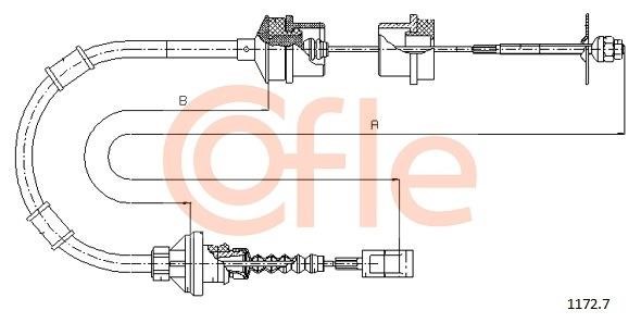 Cofle 92.1172.7 Cable Pull, clutch control 9211727: Buy near me in Poland at 2407.PL - Good price!