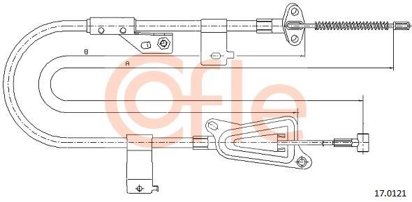 Cofle 92.17.0121 Cable Pull, parking brake 92170121: Buy near me in Poland at 2407.PL - Good price!