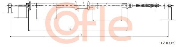 Cofle 92.12.0715 Трос стояночного тормоза 92120715: Отличная цена - Купить в Польше на 2407.PL!