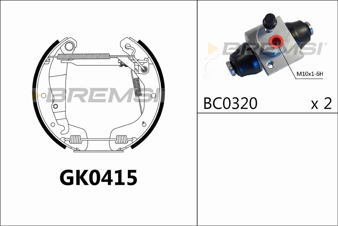 Bremsi GK0415 Колодки тормозные барабанные, комплект GK0415: Отличная цена - Купить в Польше на 2407.PL!