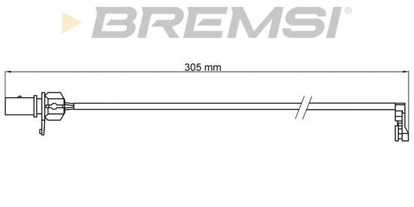 Bremsi WI0914 Warning contact, brake pad wear WI0914: Buy near me in Poland at 2407.PL - Good price!