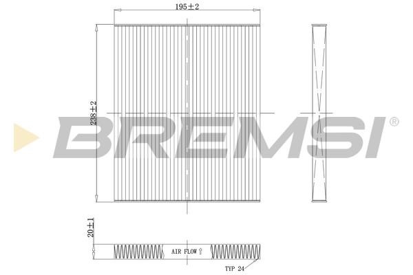 Bremsi FC0451C Filter, interior air FC0451C: Buy near me in Poland at 2407.PL - Good price!