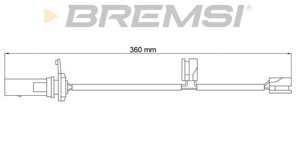 Bremsi WI0950 Warning contact, brake pad wear WI0950: Buy near me in Poland at 2407.PL - Good price!