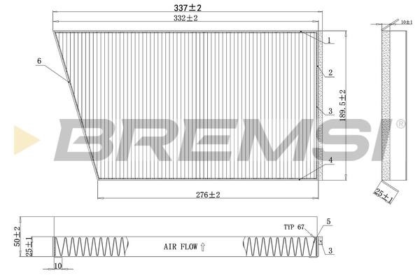 Bremsi FC0502 Filter, interior air FC0502: Buy near me in Poland at 2407.PL - Good price!
