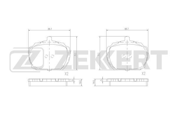 Zekkert BS-2964 Brake Pad Set, disc brake BS2964: Buy near me in Poland at 2407.PL - Good price!