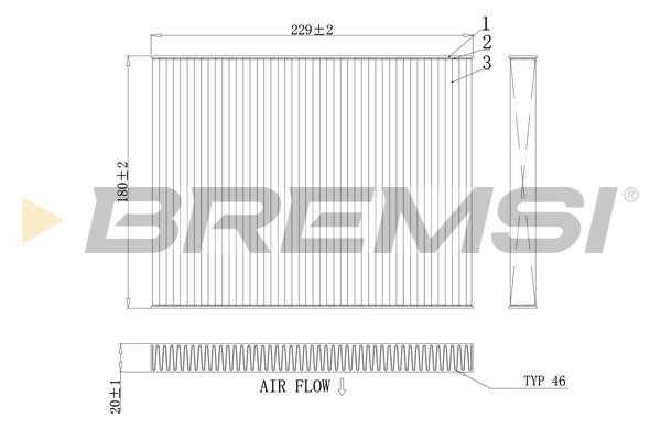 Bremsi FC0443 Filter, interior air FC0443: Buy near me in Poland at 2407.PL - Good price!