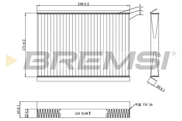 Bremsi FC0929C Filter, interior air FC0929C: Buy near me in Poland at 2407.PL - Good price!