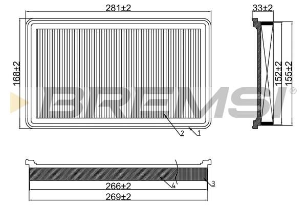 Bremsi FA1679 Air filter FA1679: Buy near me in Poland at 2407.PL - Good price!