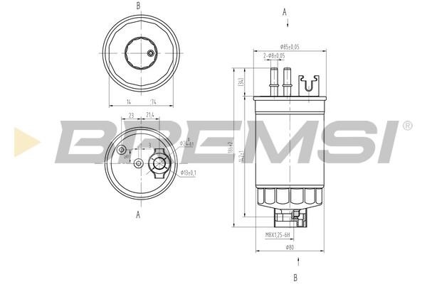 Bremsi FE0812 Fuel filter FE0812: Buy near me in Poland at 2407.PL - Good price!