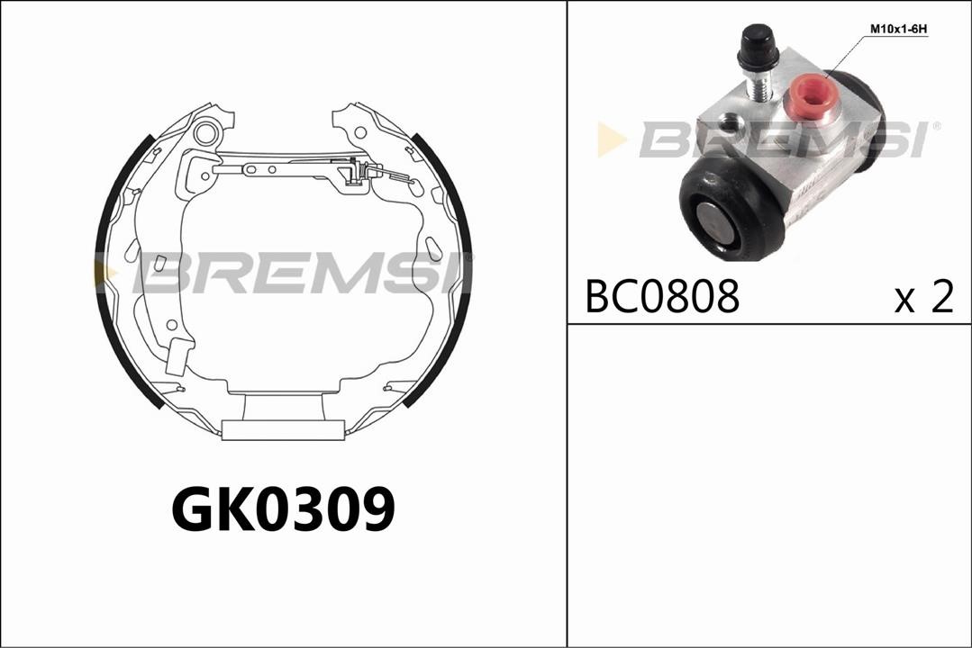 Bremsi GK0309 Колодки тормозные барабанные, комплект GK0309: Отличная цена - Купить в Польше на 2407.PL!