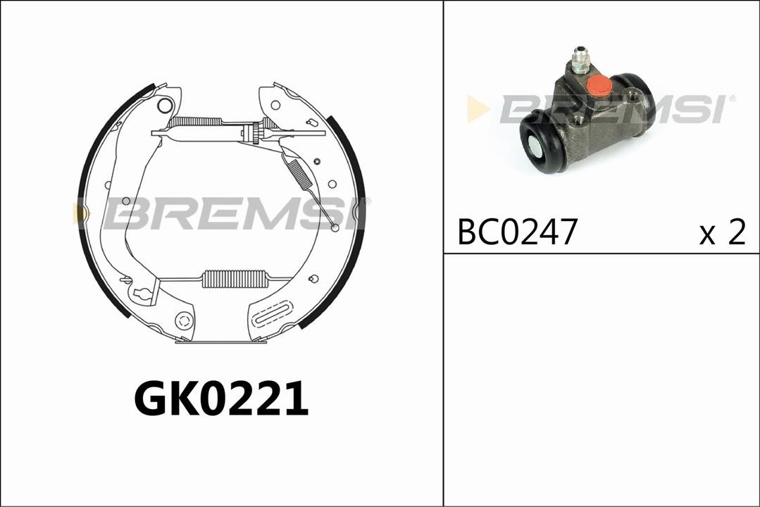 Bremsi GK0221 Bremsbackensatz GK0221: Kaufen Sie zu einem guten Preis in Polen bei 2407.PL!